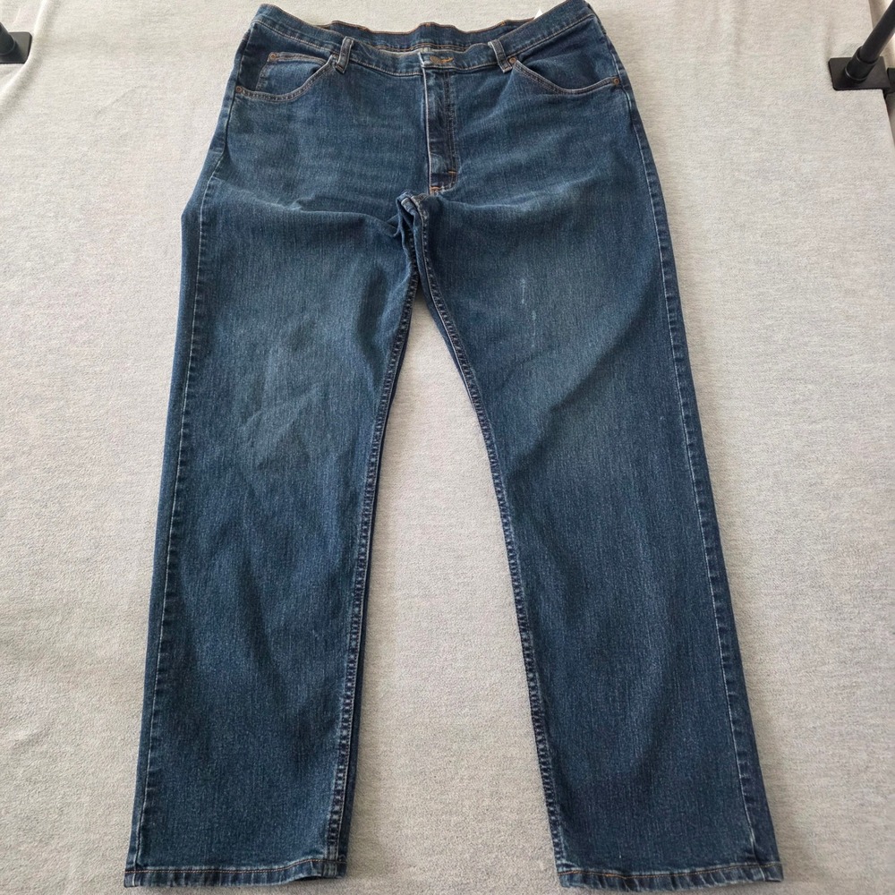 Wrangler Premium Quality Mens Straight Leg Jeans 38x32 Blue Wash 1097FXWXD